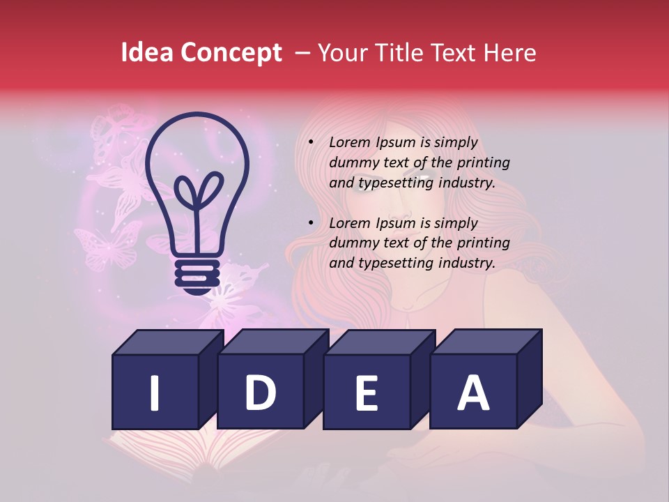 Female Miracle Ginger PowerPoint Template