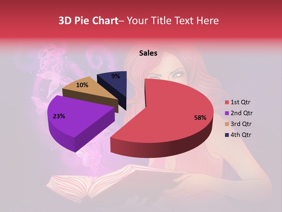 Female Miracle Ginger PowerPoint Template