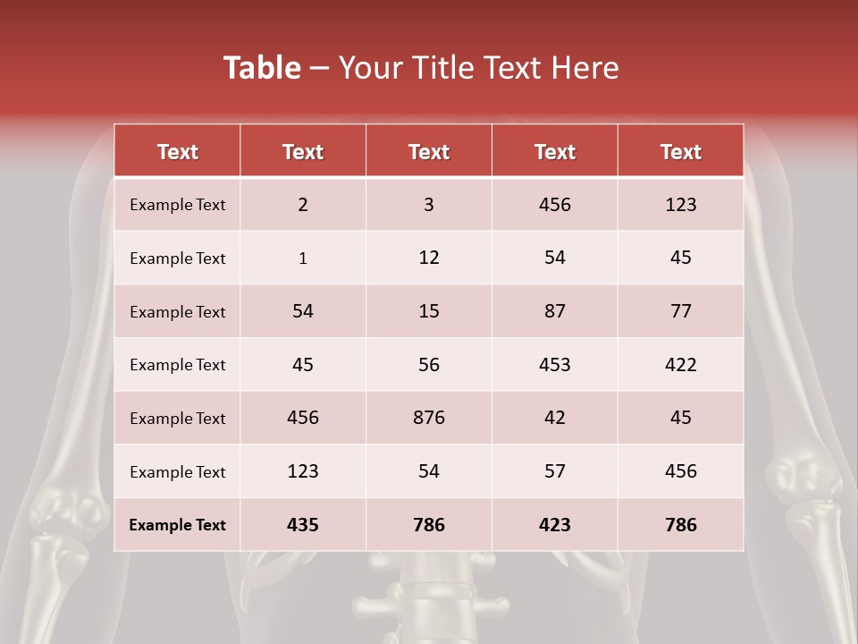 Skin Skeleton Biology PowerPoint Template