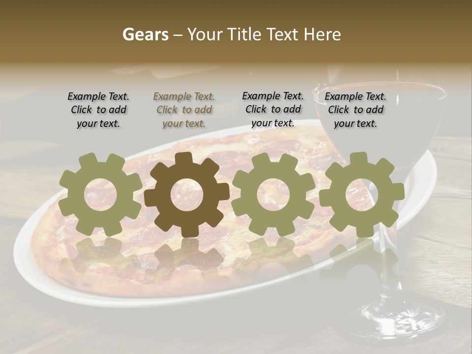 Green Pie Round PowerPoint Template