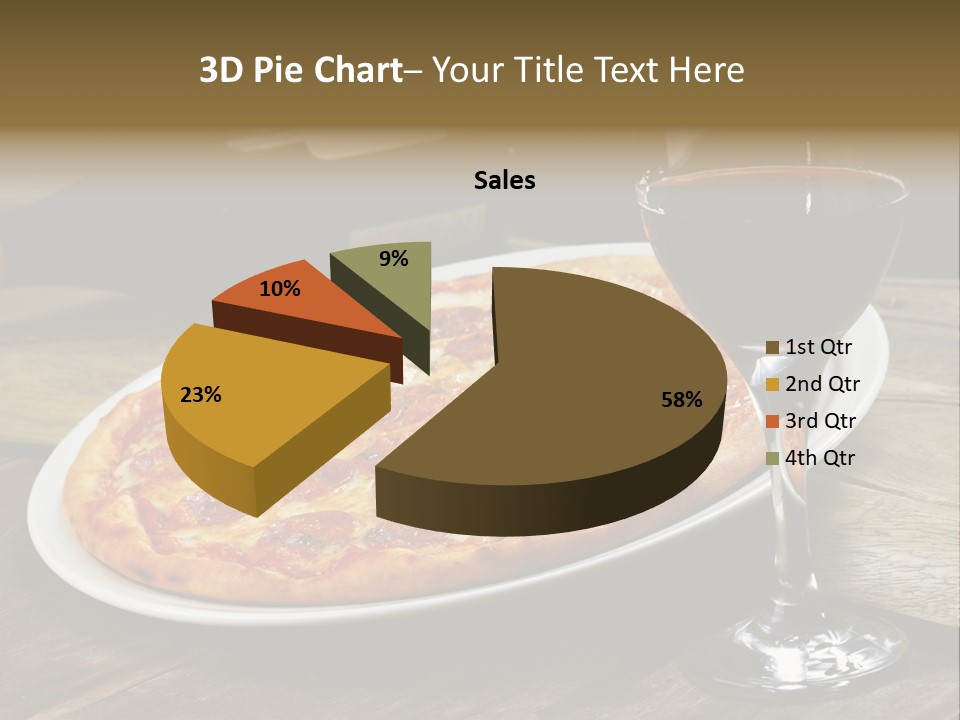 Green Pie Round PowerPoint Template