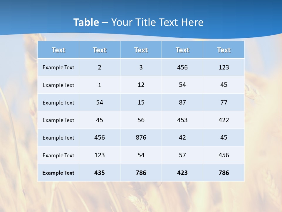 Nature Blue Stem PowerPoint Template