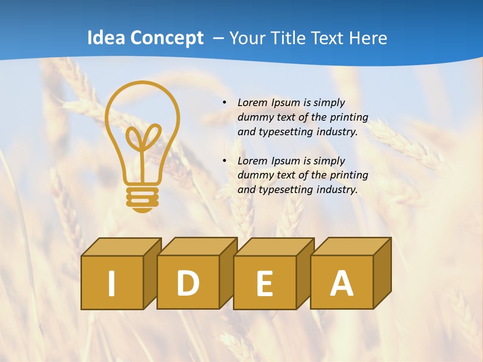 Nature Blue Stem PowerPoint Template