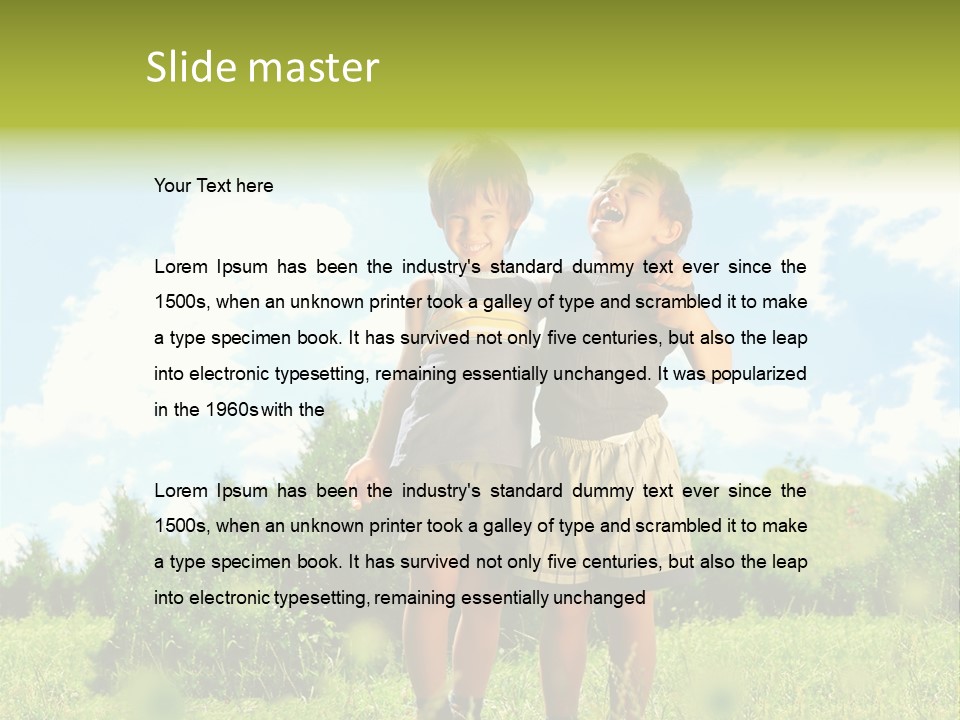 Cereal Sibling Grass PowerPoint Template