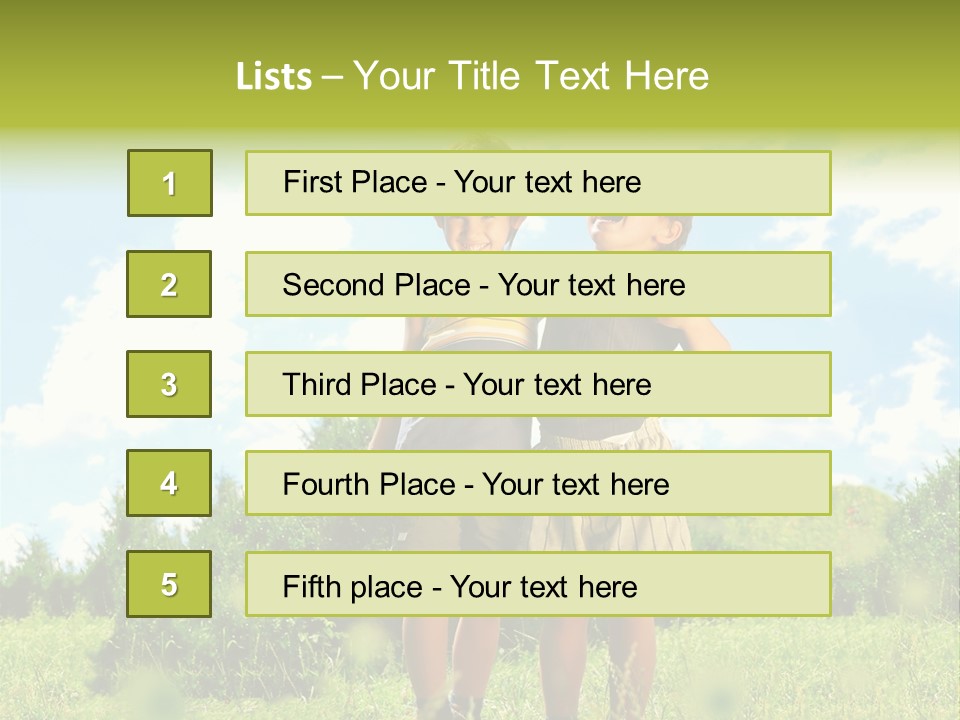 Cereal Sibling Grass PowerPoint Template