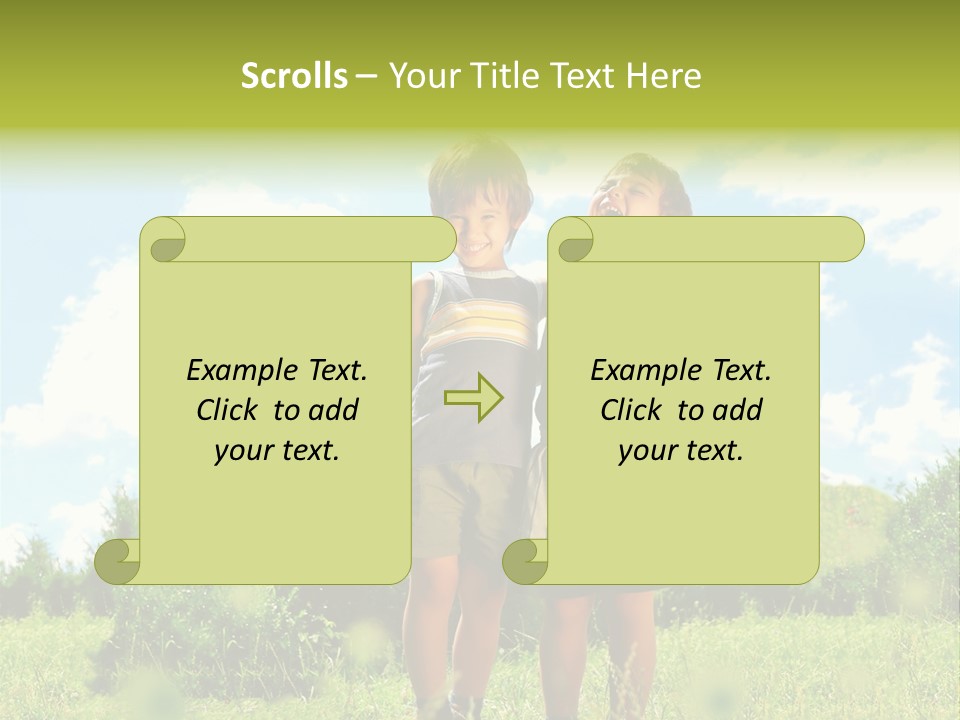 Cereal Sibling Grass PowerPoint Template