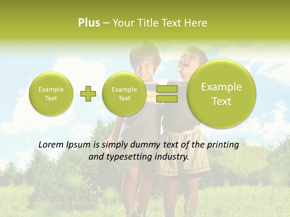 Cereal Sibling Grass PowerPoint Template