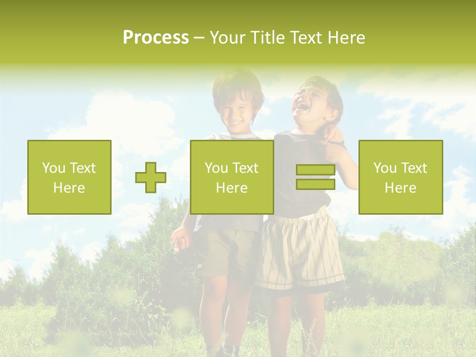 Cereal Sibling Grass PowerPoint Template