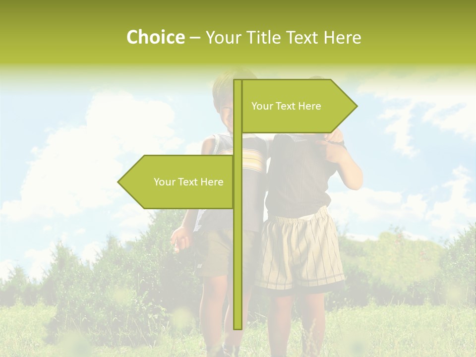 Cereal Sibling Grass PowerPoint Template