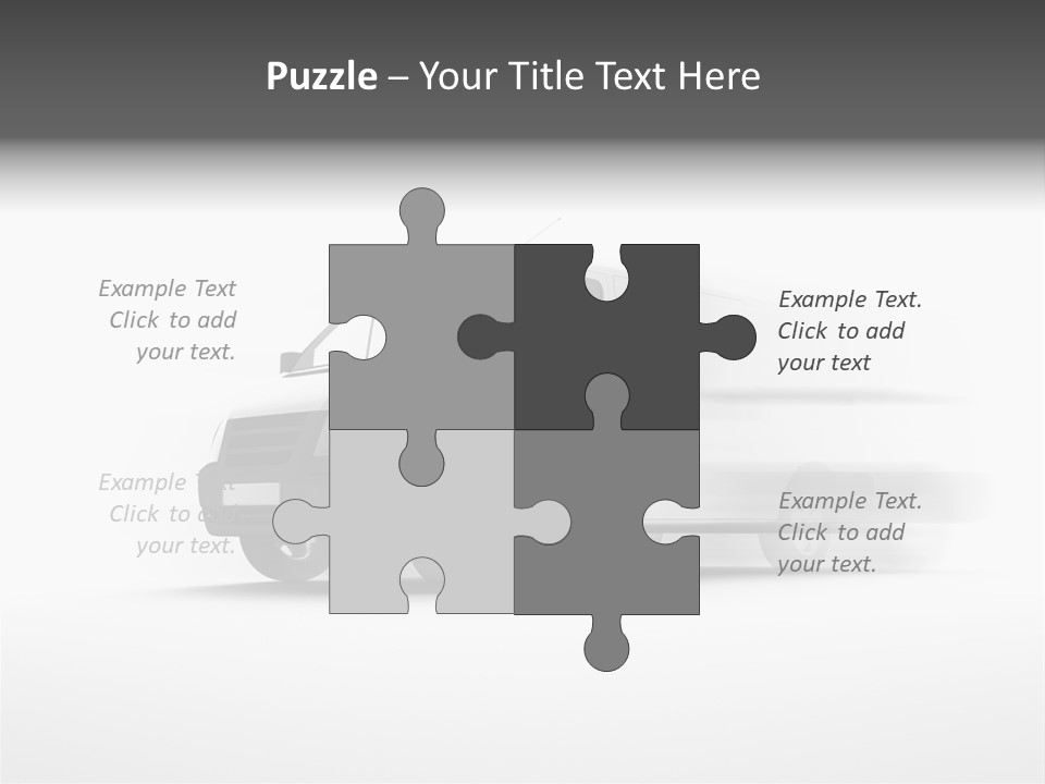 Shuttle Truck Tourist PowerPoint Template