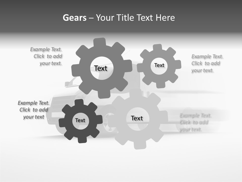 Shuttle Truck Tourist PowerPoint Template