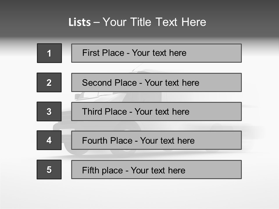 Shuttle Truck Tourist PowerPoint Template