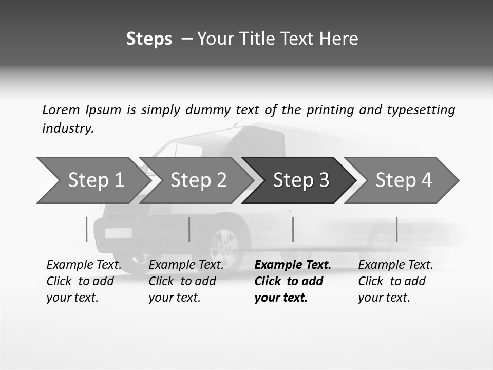 Shuttle Truck Tourist PowerPoint Template