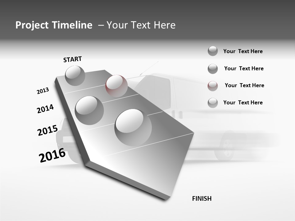 Shuttle Truck Tourist PowerPoint Template
