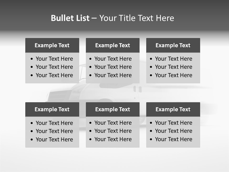 Shuttle Truck Tourist PowerPoint Template