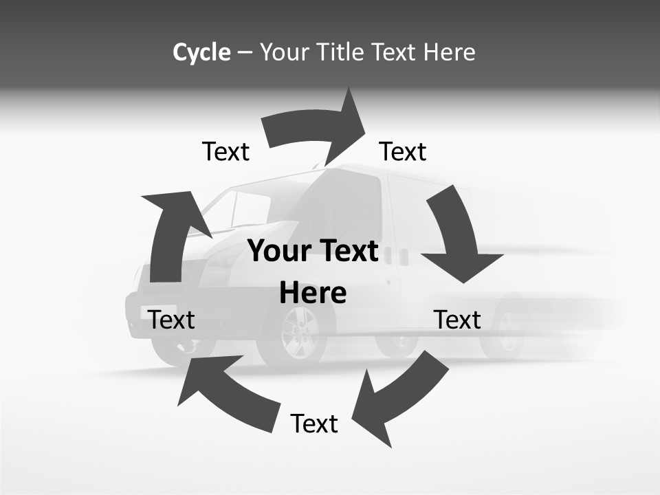 Shuttle Truck Tourist PowerPoint Template