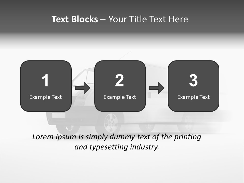Shuttle Truck Tourist PowerPoint Template