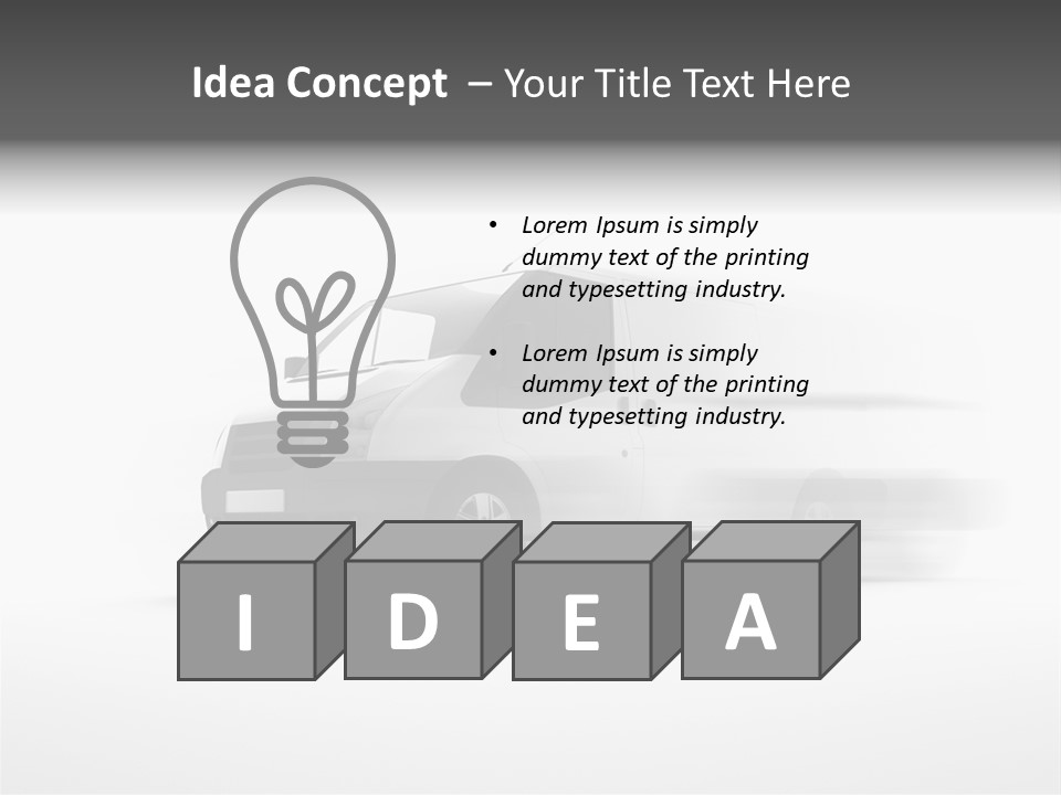 Shuttle Truck Tourist PowerPoint Template