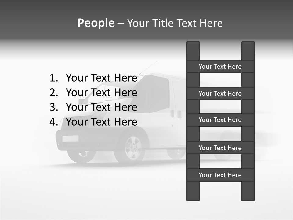 Shuttle Truck Tourist PowerPoint Template