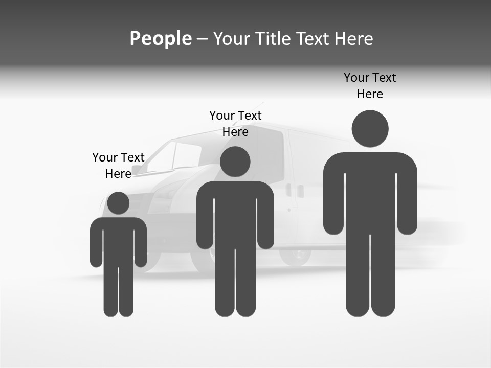 Shuttle Truck Tourist PowerPoint Template