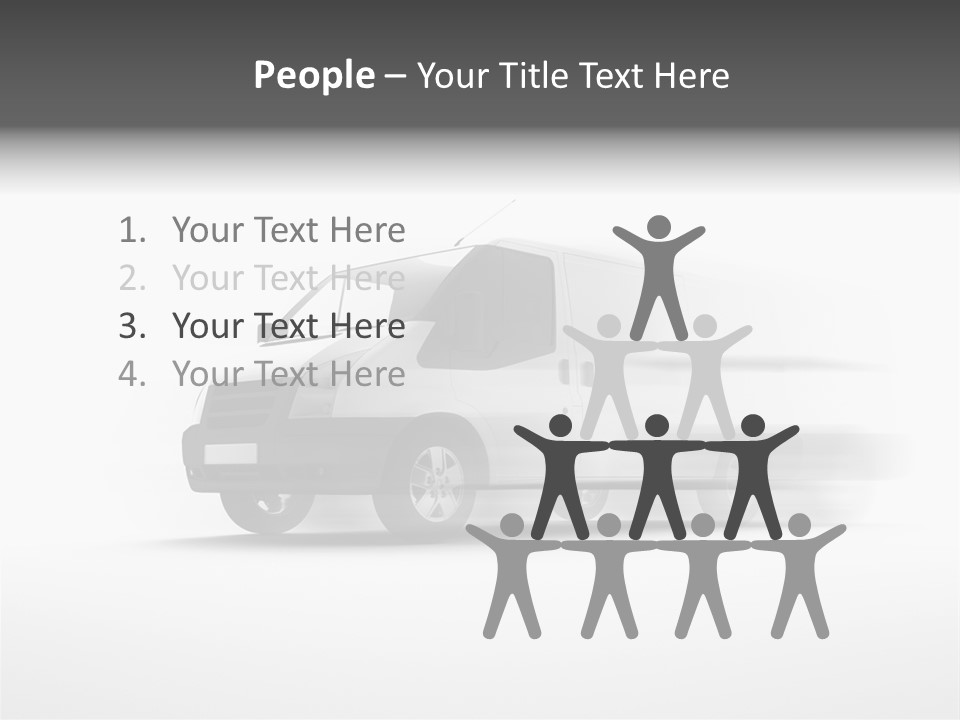 Shuttle Truck Tourist PowerPoint Template