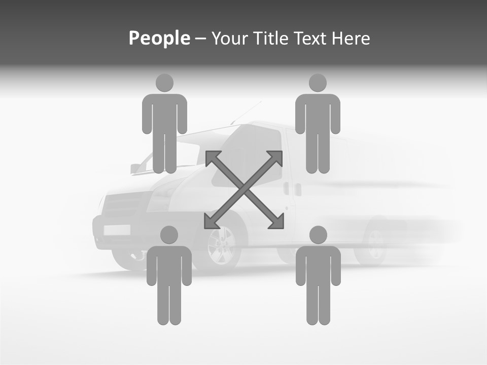 Shuttle Truck Tourist PowerPoint Template