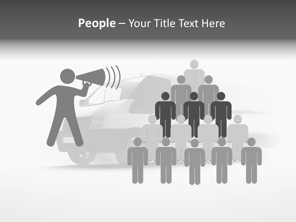 Shuttle Truck Tourist PowerPoint Template