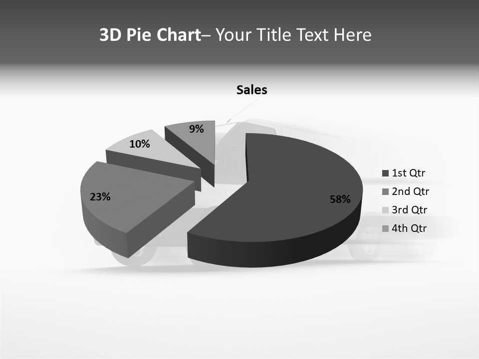 Shuttle Truck Tourist PowerPoint Template
