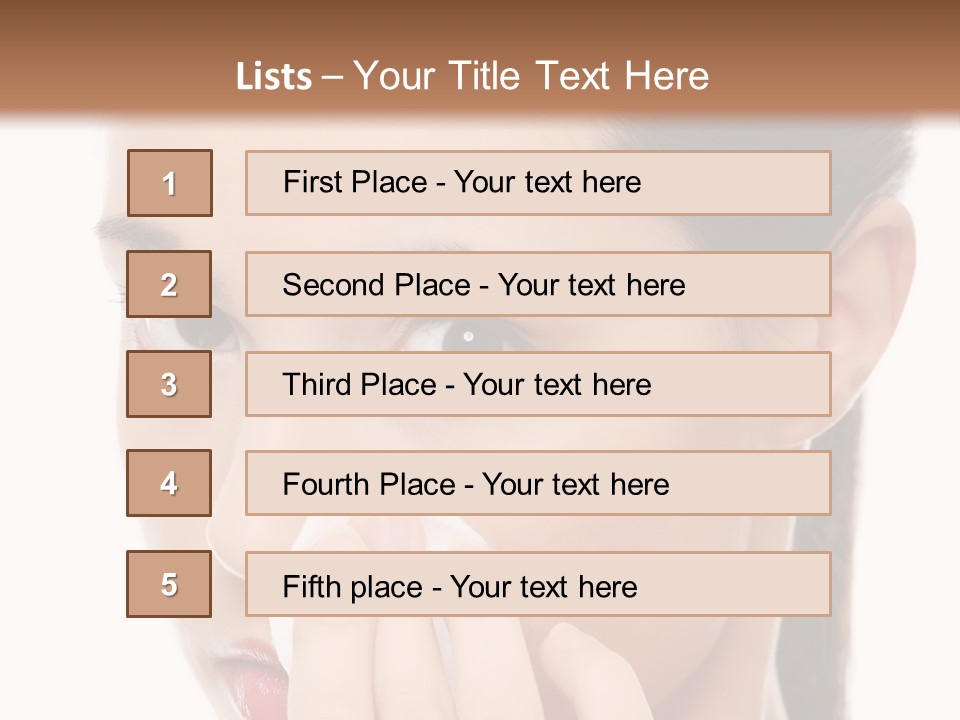 Hand Close Eyes PowerPoint Template