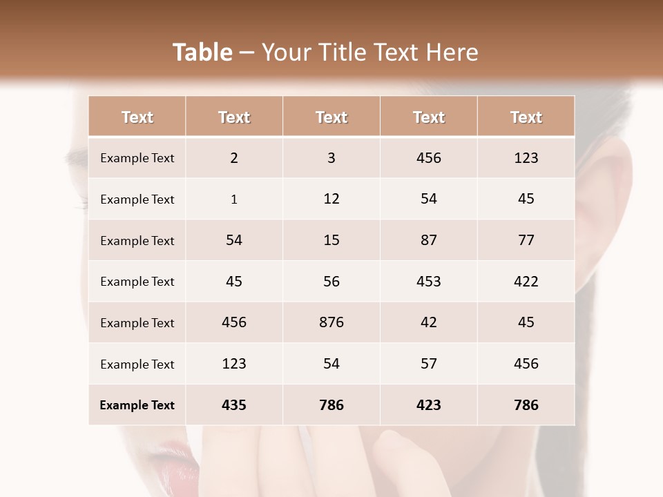 Hand Close Eyes PowerPoint Template