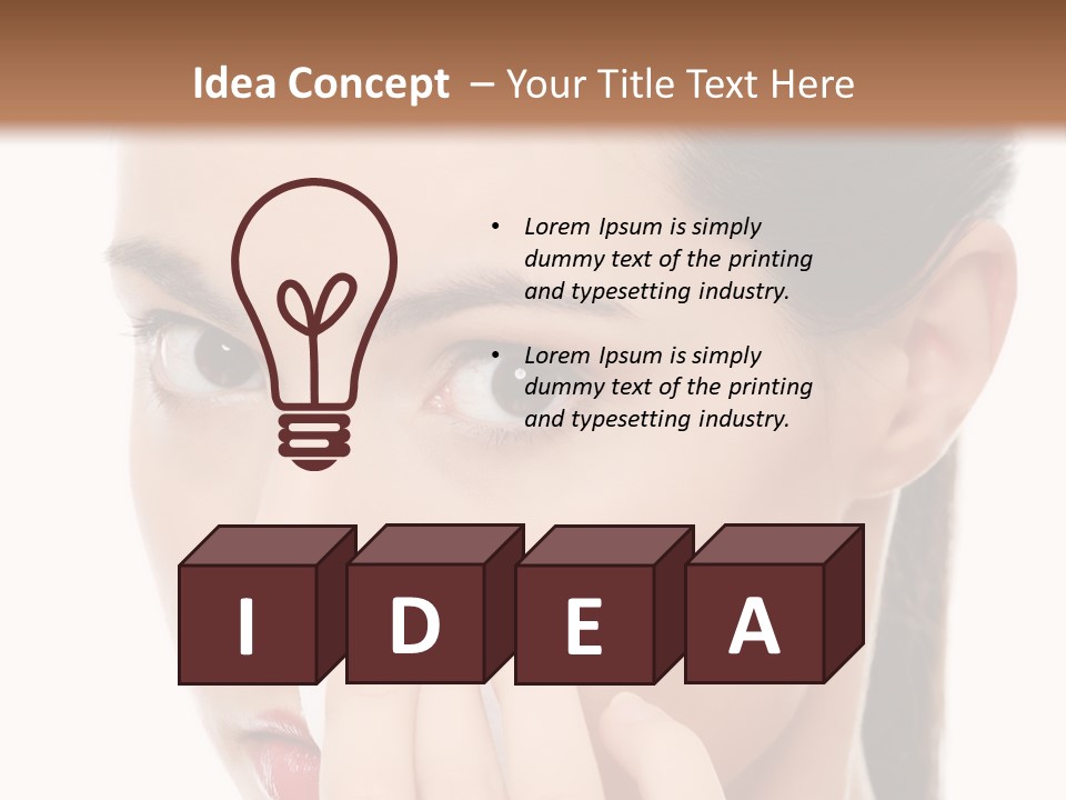 Hand Close Eyes PowerPoint Template