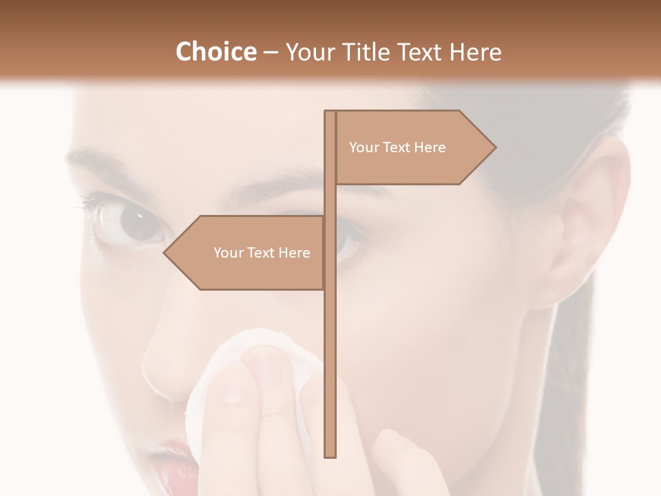 Hand Close Eyes PowerPoint Template