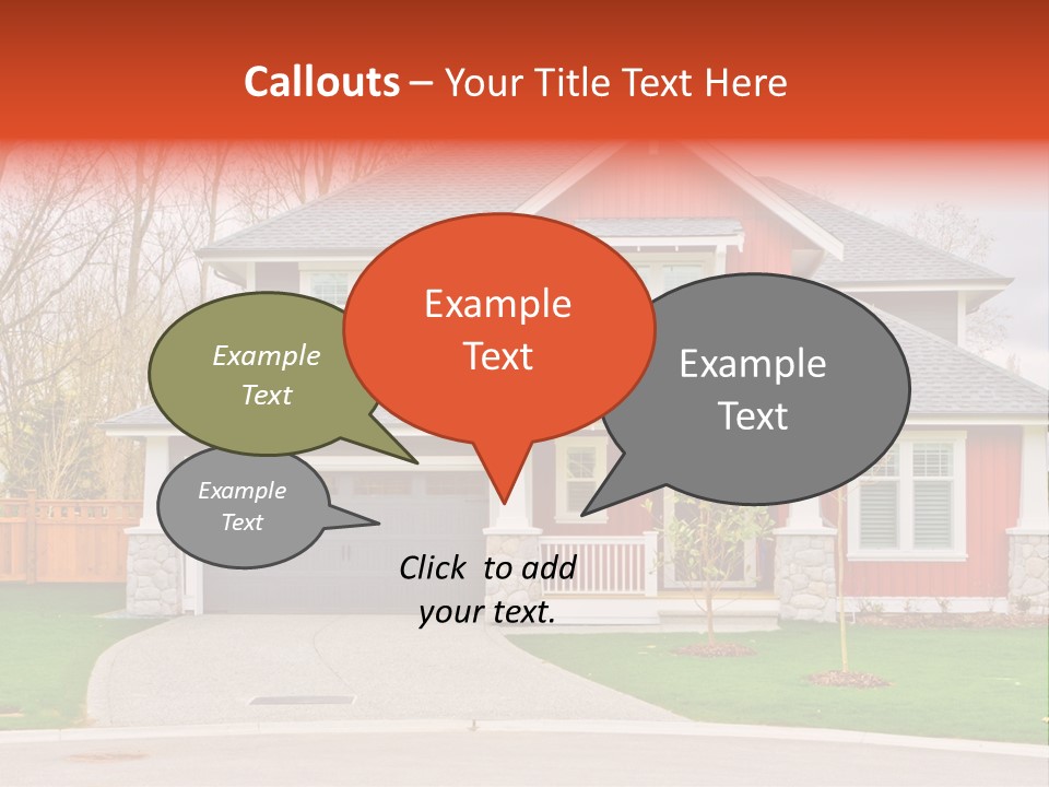 Style Suburbs Bushes PowerPoint Template