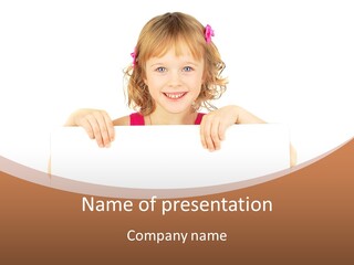 Holding Horizontal Person PowerPoint Template