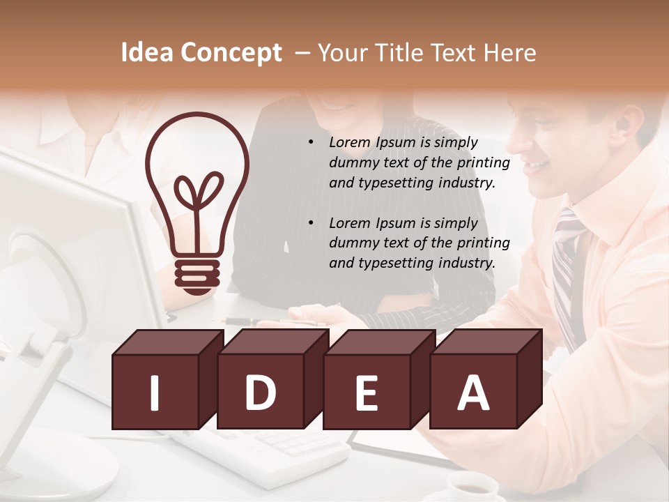Idea Female Busy PowerPoint Template