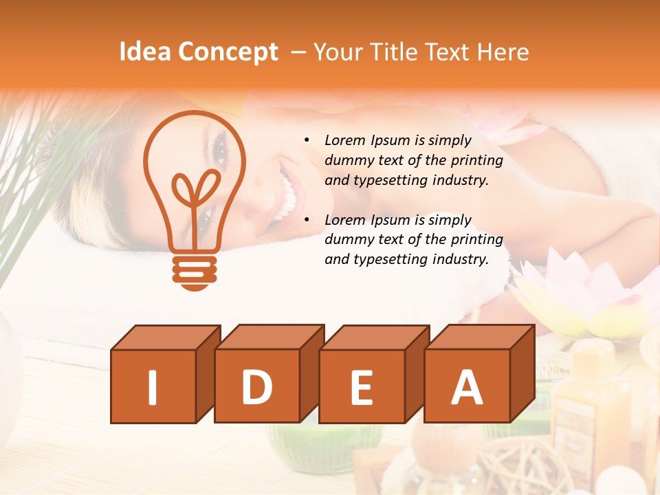 Calm Flower Woman PowerPoint Template