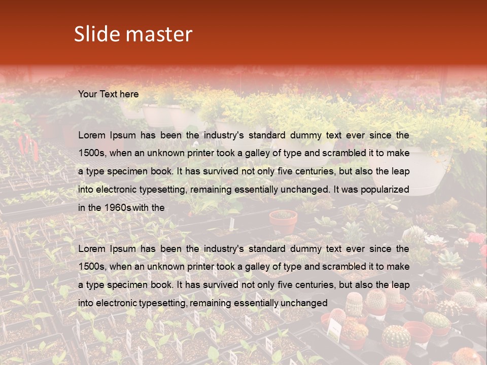 Flowers Center Outdoors PowerPoint Template