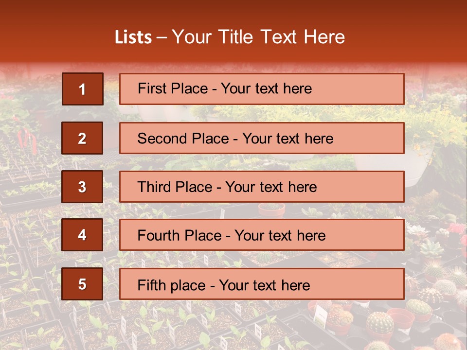 Flowers Center Outdoors PowerPoint Template