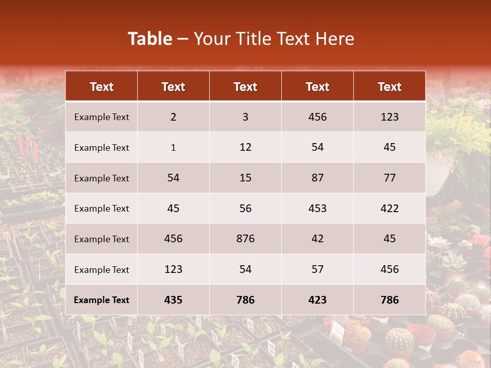 Flowers Center Outdoors PowerPoint Template