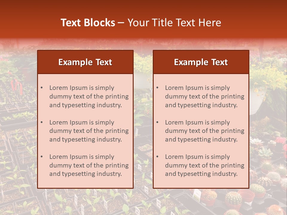 Flowers Center Outdoors PowerPoint Template