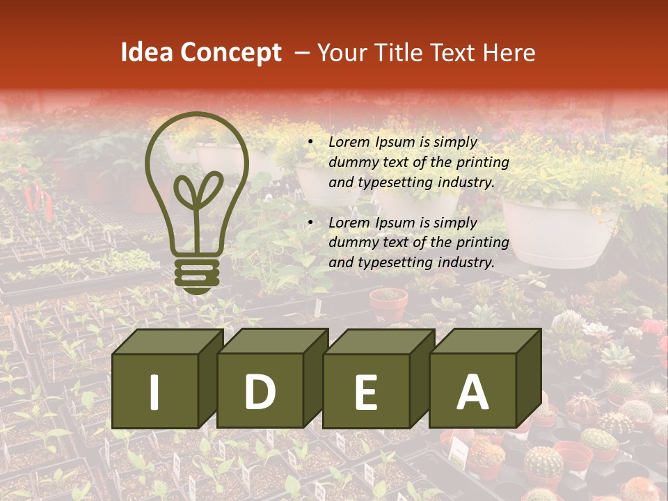 Flowers Center Outdoors PowerPoint Template