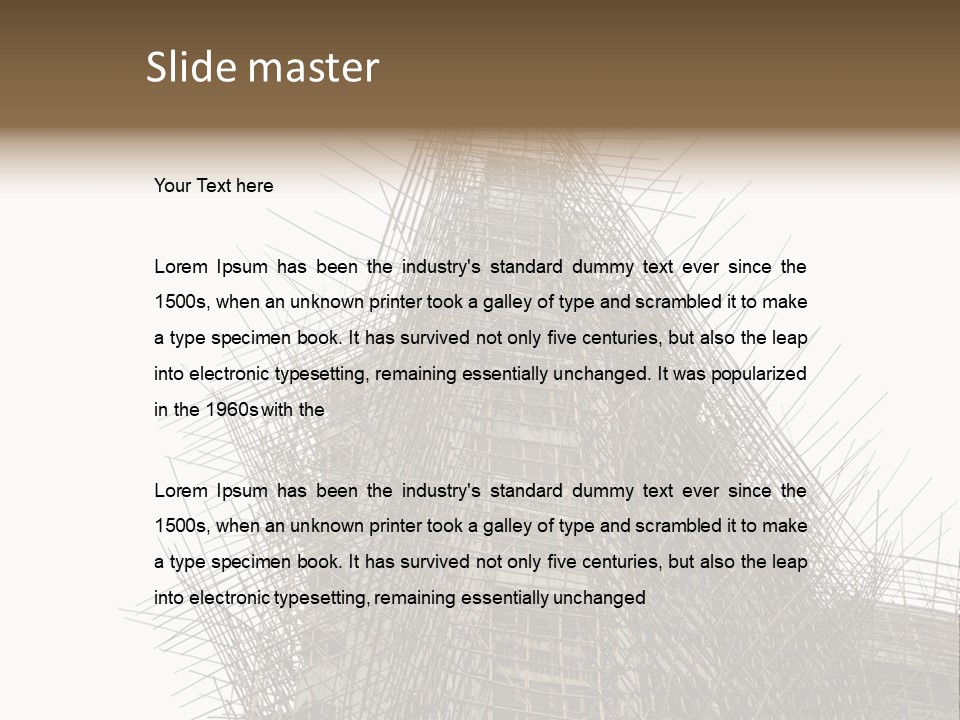 Construct China Structure PowerPoint Template