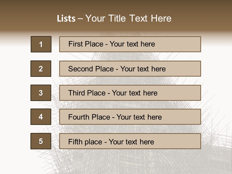 Construct China Structure PowerPoint Template