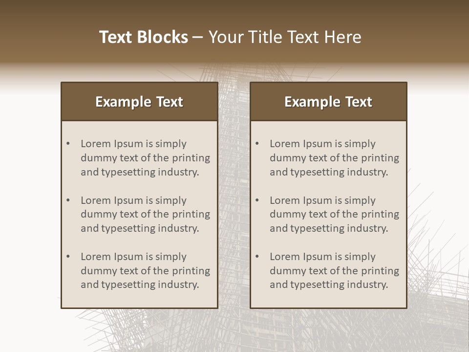 Construct China Structure PowerPoint Template