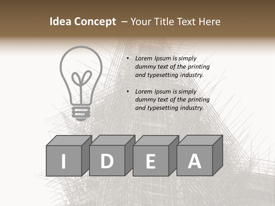 Construct China Structure PowerPoint Template