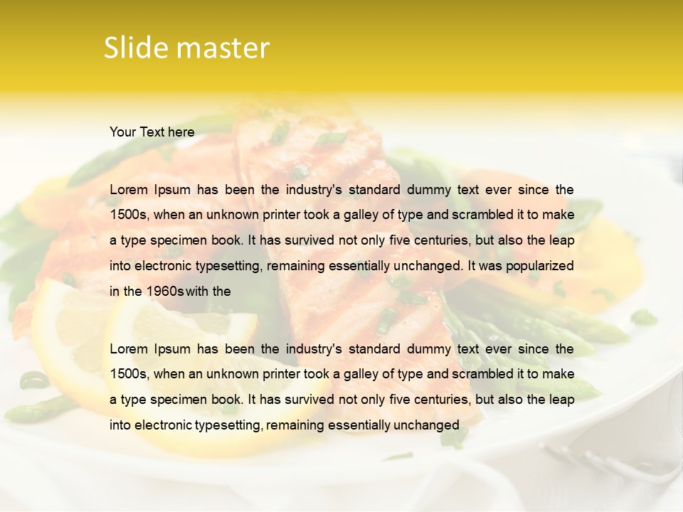 Cooked Salmon Omega PowerPoint Template