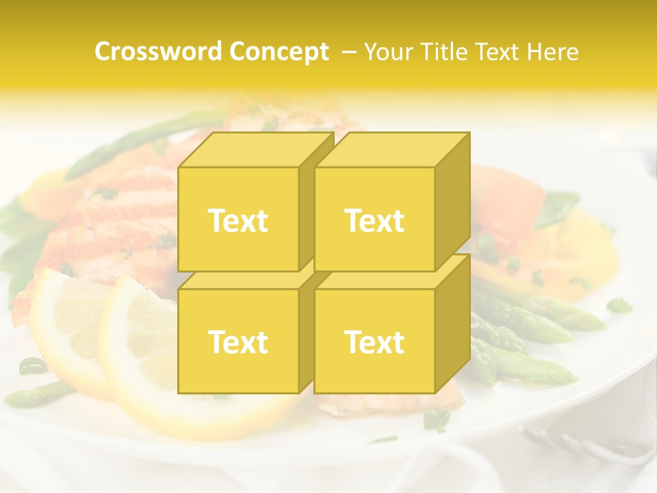 Cooked Salmon Omega PowerPoint Template