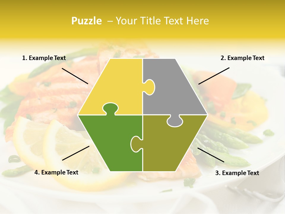 Cooked Salmon Omega PowerPoint Template