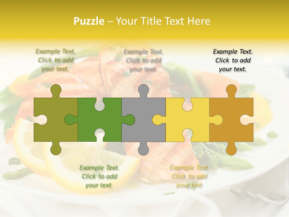 Cooked Salmon Omega PowerPoint Template