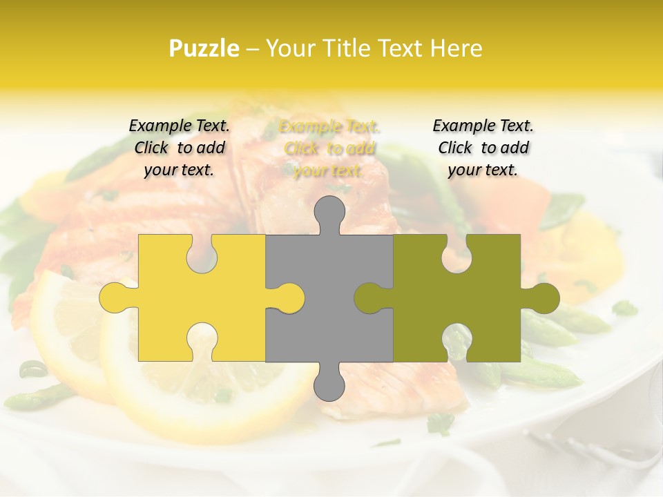 Cooked Salmon Omega PowerPoint Template